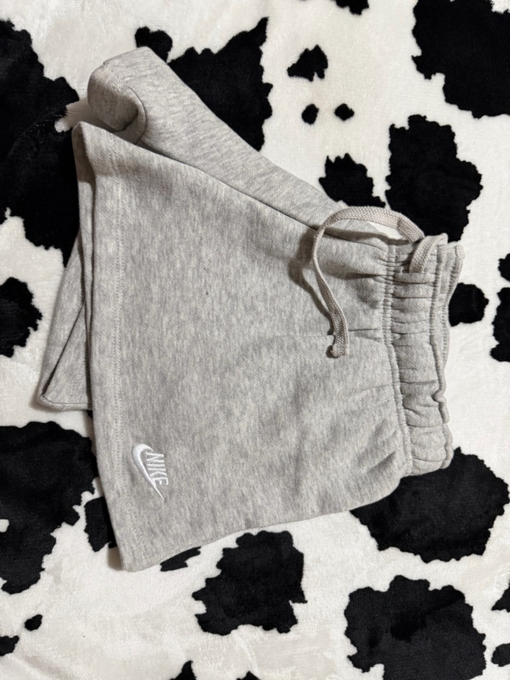 Nike Gray Drawcord Fleece Shorts